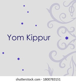 Vector illustration on the theme of Yom Kippur holiday.