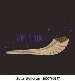 Vector illustration on the theme of Yom Kippur holiday.