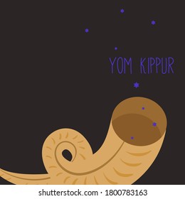 Vector illustration on the theme of Yom Kippur holiday.