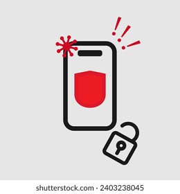 Vector illustration on the topic of cyber security
