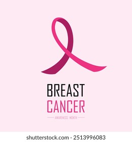 vector illustration on the topic of fighting breast cancer. pink ribbon on the background.