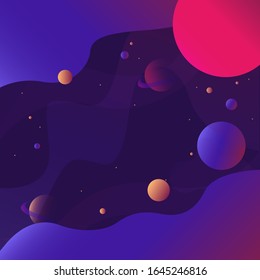 	
Vector illustration on the topic of outer space, interstellar travels, universe and distant galaxies. suitable for background, poster.