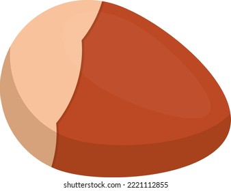 Vektorgrafik auf transparentem Hintergrund einer Beere einer Pflanze, getrocknete Früchte. Kastanien und Walnüsse.