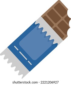 Vector illustration on transparent background of a chocolate bar. Sweet dark chocolate bar.