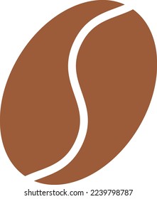 Vector illustration, on transparent background of brown coffee beans. Infusions and cafeterias. Coffee icon.