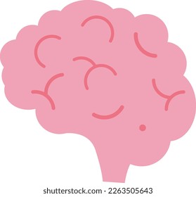 Vector illustration, on transparent background of brain icon. Thoughts and ideas. Psychology and reasoning.
