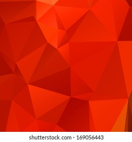 vector illustration on triangular red background