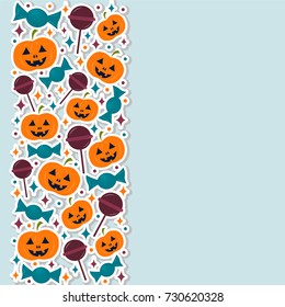 Vector illustration on a Trick or treat theme for poster. Trick or treat card/invitation/banner template. Invitation poster to the halloween.