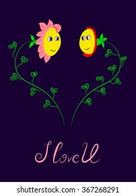 Vector illustration on a Valentine's Day theme.