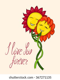 Vector illustration on a Valentine's Day theme.