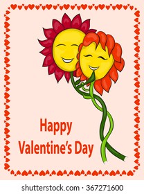 Vector illustration on a Valentine's Day theme.