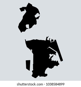 vector illustration on white background. Abstract world map. .Vector illustration eps 10. - Macau map