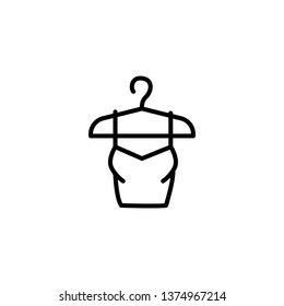 Vector illustration on the white
background - coat hanger icon.
