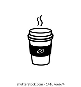 Vector illustration on white
background - coffee to go.
