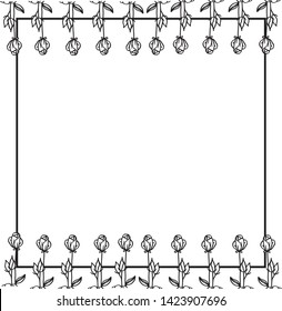 Vector illustration on a white background with various flower frame