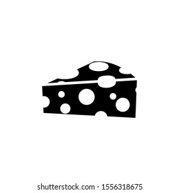 Vector illustration on white
background - a piece of cheese,
