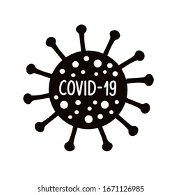 Vector illustration on a white background. Infection with coronary virus COVID-19
