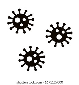 Vector illustration on a white background. Infection with coronary virus COVID-19
