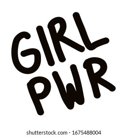 Vector illustration on a white background power of girls. Equality. Feminism.
