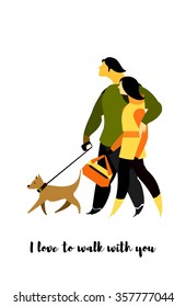 vector illustration on white background couple in love in different situations, love it. on a white background