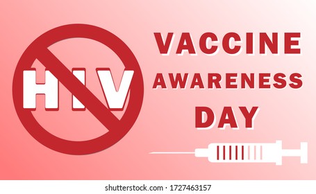 Vector illustration on World AIDS and HIV Vaccine Day, also known as HIV Vaccine Awareness Day, is celebrated annually on May 18