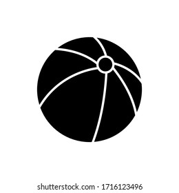 vector illustration one beach ball toy icon or logo with glyph design style