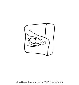 vector illustration of one eye line concept