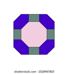 Vector illustration of one of the hexagon floor tiles design.