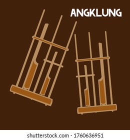 vector illustration of one of Indonesia's traditional musical instruments (angklung)