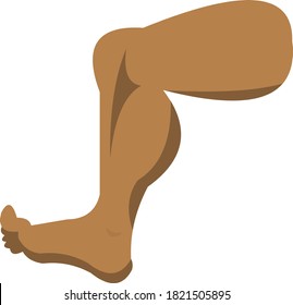Ilustración vectorial de un emoticono de pierna