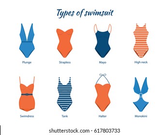 different types of swimming costumes