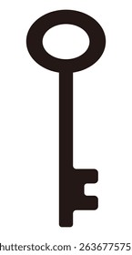 Vector illustration of one simple key