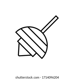 vector illustration one spinning toy icon or logo with line design style