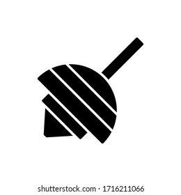 vector illustration one spinning toy icon or logo with glyph design style