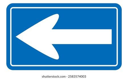 Vector illustration of a "one-way" road sign