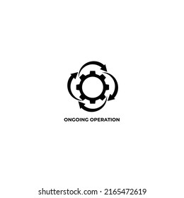 vector illustration of ongoing operations in business venture management