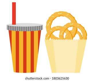 Vector illustration of onion ring　.
