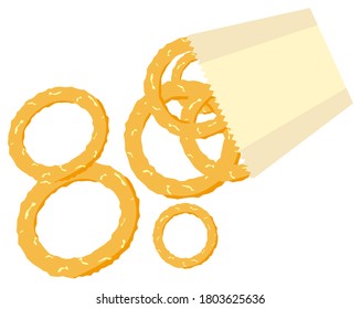 Vector illustration of onion ring　.