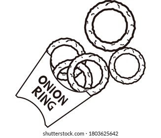 Vector illustration of onion ring　.