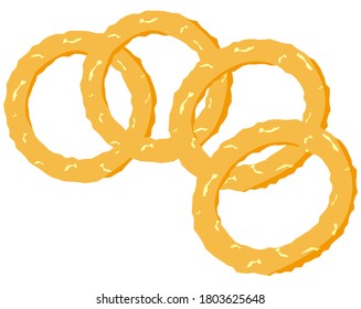 Vector illustration of onion ring　.