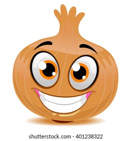 Vector Illustration of Onion Mascot