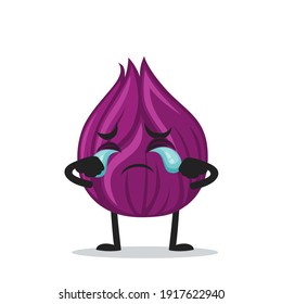 vector illustration of onion mascot or character open hand