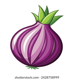 Vector de la cebolla de la ilustración en blanco