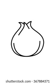 Vector illustration onion vegetable. Fresh and healthy food. Onion flat icon