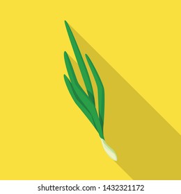 Vector illustration of onion and vegetables logo. Set of onion and leaf stock symbol for web.