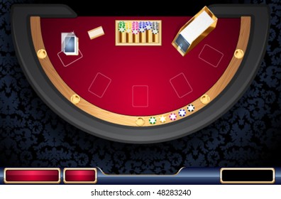 vector illustration of on-line casino user interface