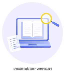 Vector illustration of online education.