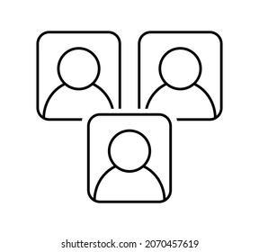 vector illustration of online meeting icon on white background