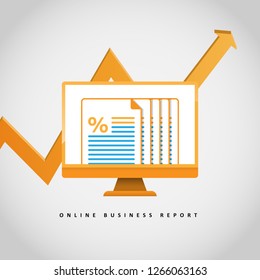 Vector illustration of online report concept design element.