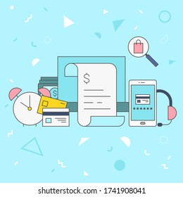 Vector illustration for online shopping.